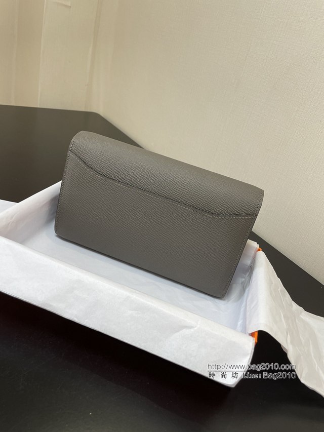 Hermes女士小挎包 愛馬仕Constance康康to go斜挎包 錫器灰銀扣  tdh2304